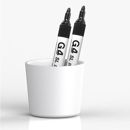 G4GADGET 2 x 50 Original Pack of Non-Toxic Ink Black Colour Whiteboard Dry Wipe Marker Pens Bullet Tip