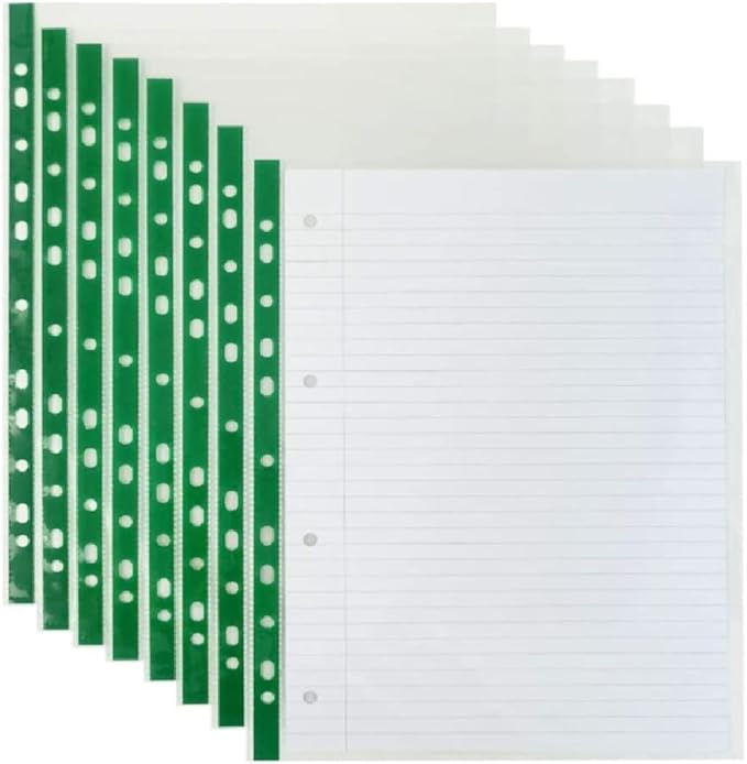 200 A4 Plastic Value Punched Punch Pockets 10-15 Sheets 30 Micron for Folders Filing Wallets Sleeves