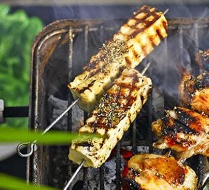 18 Metal BBQ Skewers BBQ Food Meat Kebab Skewers Grill Meat Cooking Steel Sticks Barbecue