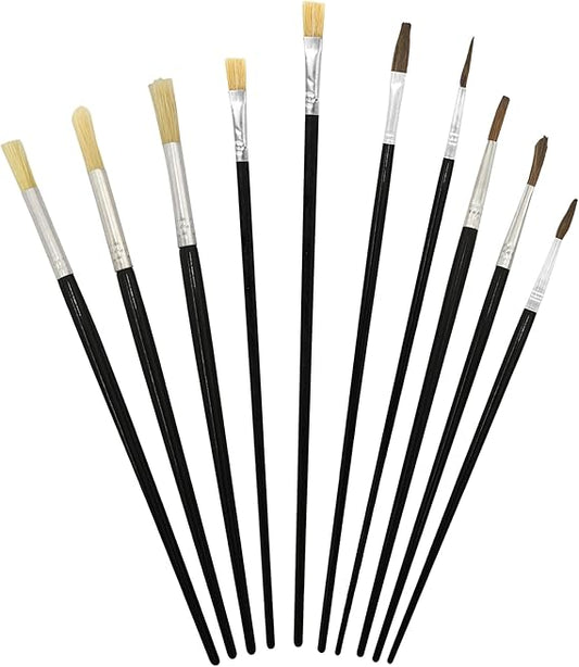 G4GADGET 10-Piece Artist Brush Set – Professional Brushes for Acrylic, Oil, and Watercolor Painting, Ideal for All Ages