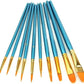 10 Artists Paint-Brushes, 18-21cm Paint Brushes, For Watercolour Acrylic & Oil Painting