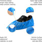 G4GADGET 30-Pack Disposable Shoe Covers – Blue, Anti-Slip Cleaning Overshoes for Safe Indoor & Outdoor Use.