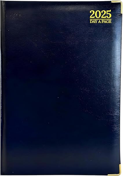 G4GADGET A4 Day A Page Blue 2025 | Hardback Cover | Daily Planner with Note Sections | Professional and Durable