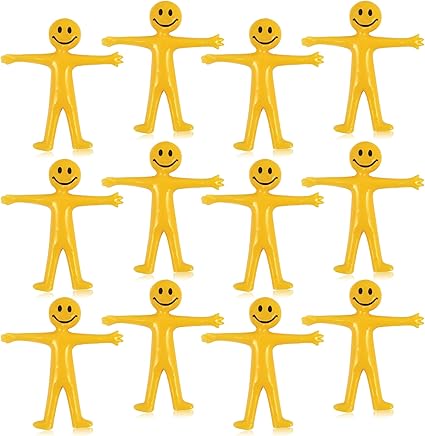 G4GADGET 24 Stretchy Little Men Party 5cm Bag Fillers Wedding Kids Toy Pinata