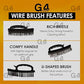 G4GADGET Heavy Duty Wire Brush Carbon Steel with Ergonomic Grip for Rust & Dirt Cleaning