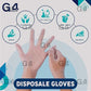 G4GADGET 100 Large Clear Vinyl Powder Free Examination Gloves Latex Free Gloves