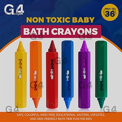 G4GADGET 36 Baby Bath Crayons – Safe, Colorful, Mess-Free, and Skin-Friendly Fun for Kids Creative Bath Time Adventures