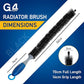 G4GADGET Radiator Cleaning Brush 70cm Flexible Brush with Wooden Handle for Dust & Debris in Hard-to-Reach Areas