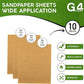 10 Assorted Sandpaper Sheets – Includes 3 Coarse, 4 Medium, and 3 Fine Grits – Ideal for Painting, Decorating, and DIY Home Projects.