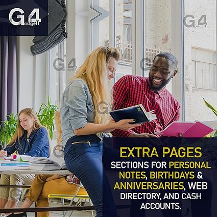 G4GADGET A4 Day A Page Blue 2025 | Hardback Cover | Daily Planner with Note Sections | Professional and Durable