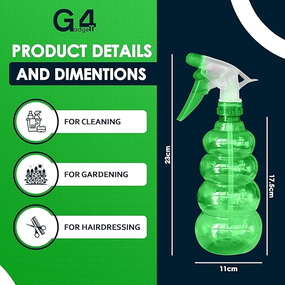 G4GADGET 600ml Spray Bottle Versatile with Adjustable Mist & Stream for Cleaning, Gardening & More