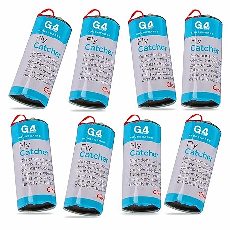 G4GADGET 8-Pack Fly Paper Set – Non-Toxic Sticky Fly Traps for Indoor & Outdoor, Ideal for Fruit Flies and Insects