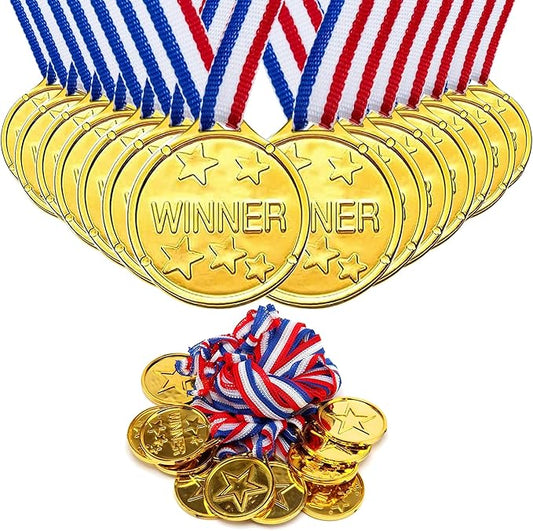 G4GADGET 48 Gold Winner Medals – High Quality, Perfect for Sports Day, Classroom Awards, and Kids Celebrations