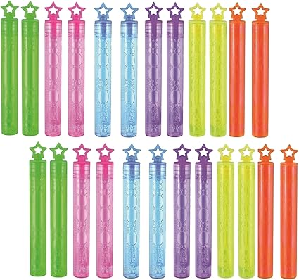 36-Pack Bubble Tubes – Colorful Party Favors for Kids, Ideal for Weddings, Loot Bags & Stocking Fillers