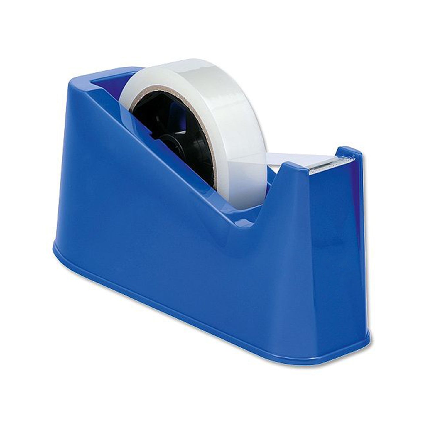 Heavy Duty Tape Dispenser - Weighted Non-Skid Base, Sharp Blade for One-Handed Use (Black)