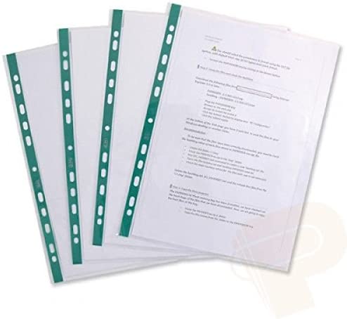 A4 Clear Punched Pocket - Top Opening, 90 Micron, Ideal for Mobile Filing.